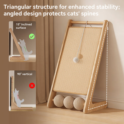 L-shaped sisal cat scratching board (with hanging ball) - scratching, tapping, and pouncing, one base meets the three major instincts of cats
