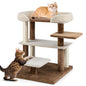 2-in-1 Cat Stairs & Tree - 4-Tier Platforms with Sisal Scratching Posts, Gray