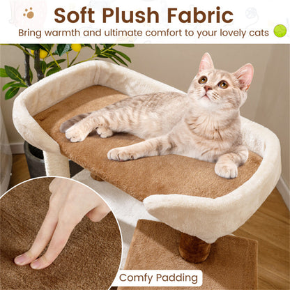 2-in-1 Cat Stairs & Tree - 4-Tier Platforms with Sisal Scratching Posts, Gray