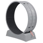 80*34*86CM, Gray PP track connector assembly, Round shape with gray carpet + 1 cat teaser stick, 15kg cat treadmill