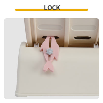80*34*86CM, Off-white PP track connector assembly, circular design with gray carpet + 1 cat teaser stick, 15kg cat treadmill