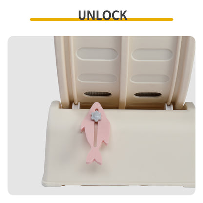 80*34*86CM, Off-white PP track connector assembly, circular design with gray carpet + 1 cat teaser stick, 15kg cat treadmill