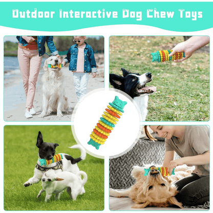 2 pieces of chew toys specially designed for dogs that like to chew. Suitable for large, medium and small-sized dogs. Rubber-made durable dog teething toys (not available on Walmart platform)