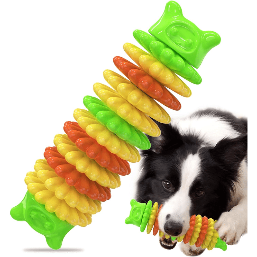 2 pieces of chew toys specially designed for dogs that like to chew. Suitable for large, medium and small-sized dogs. Rubber-made durable dog teething toys (not available on Walmart platform)